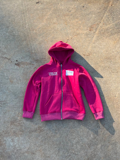 Mens PINK TFT Zip-up